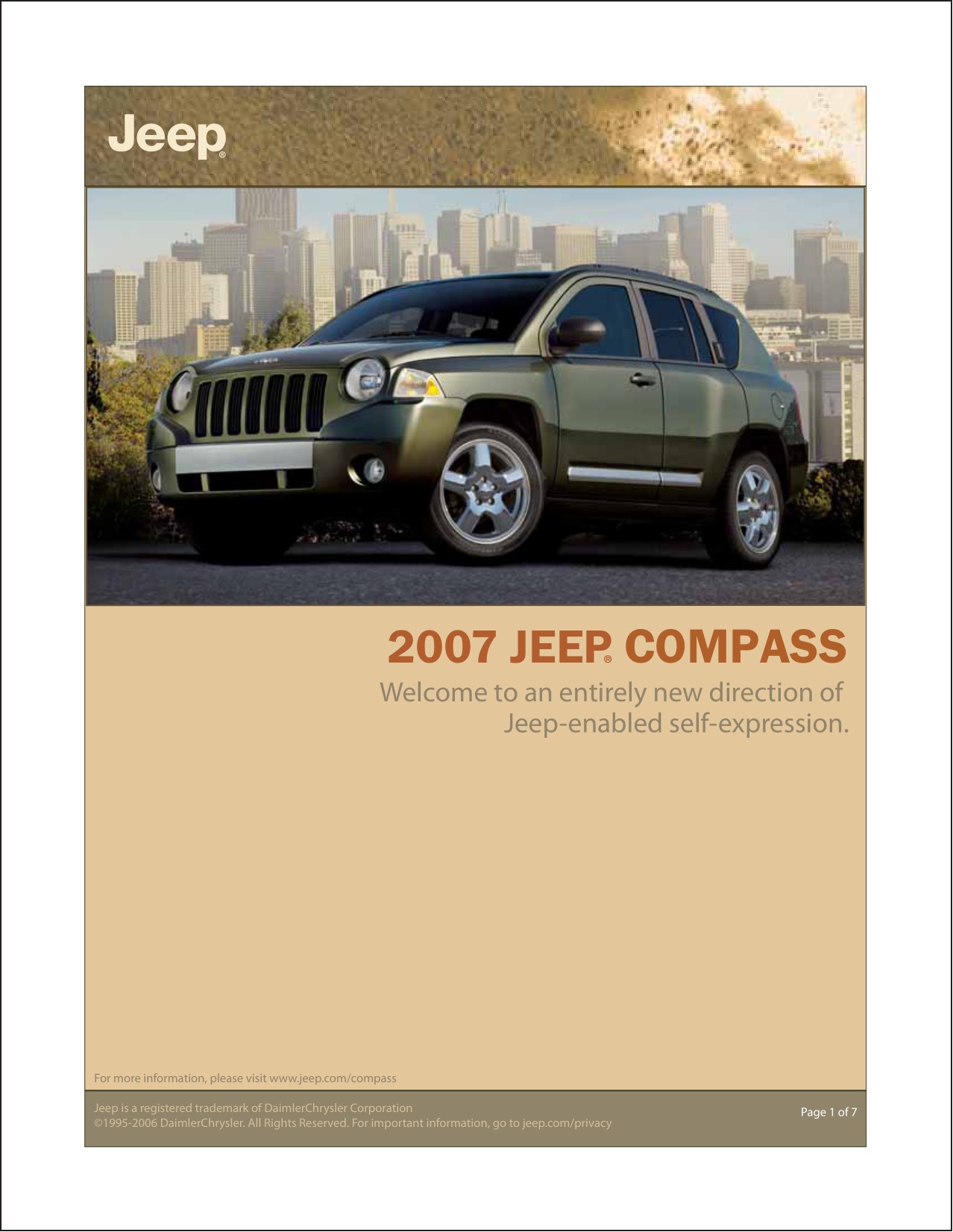2007 Jeep Compass Brochure Page 3